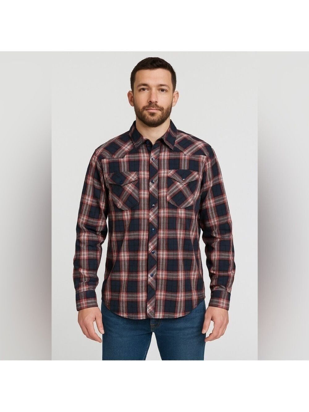 Costal Men’s Western Plaid Snap Button Shirt XL - Picture 13 of 14